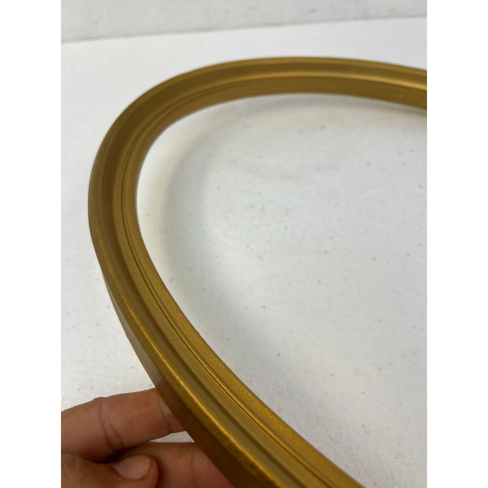 Gold Oval Picture Frame FITS 12x16 Resin Wall Decor Classic Tiered Vintage MCM - Picture 7 of 10